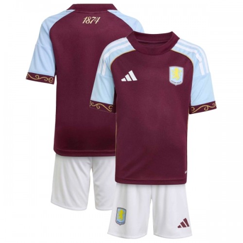 Officiële Voetbalshirt + Korte Broek Aston Villa Thuis 2025-26 - Kids Officiële Voetbalshirt + Korte Broek Aston Villa Thuis 2025-26 - Kids